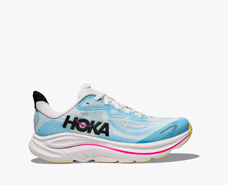 Hoka Kids' Clifton 10 Footwear Hoka One One Frost/Soaring Blue-FGB 3.5