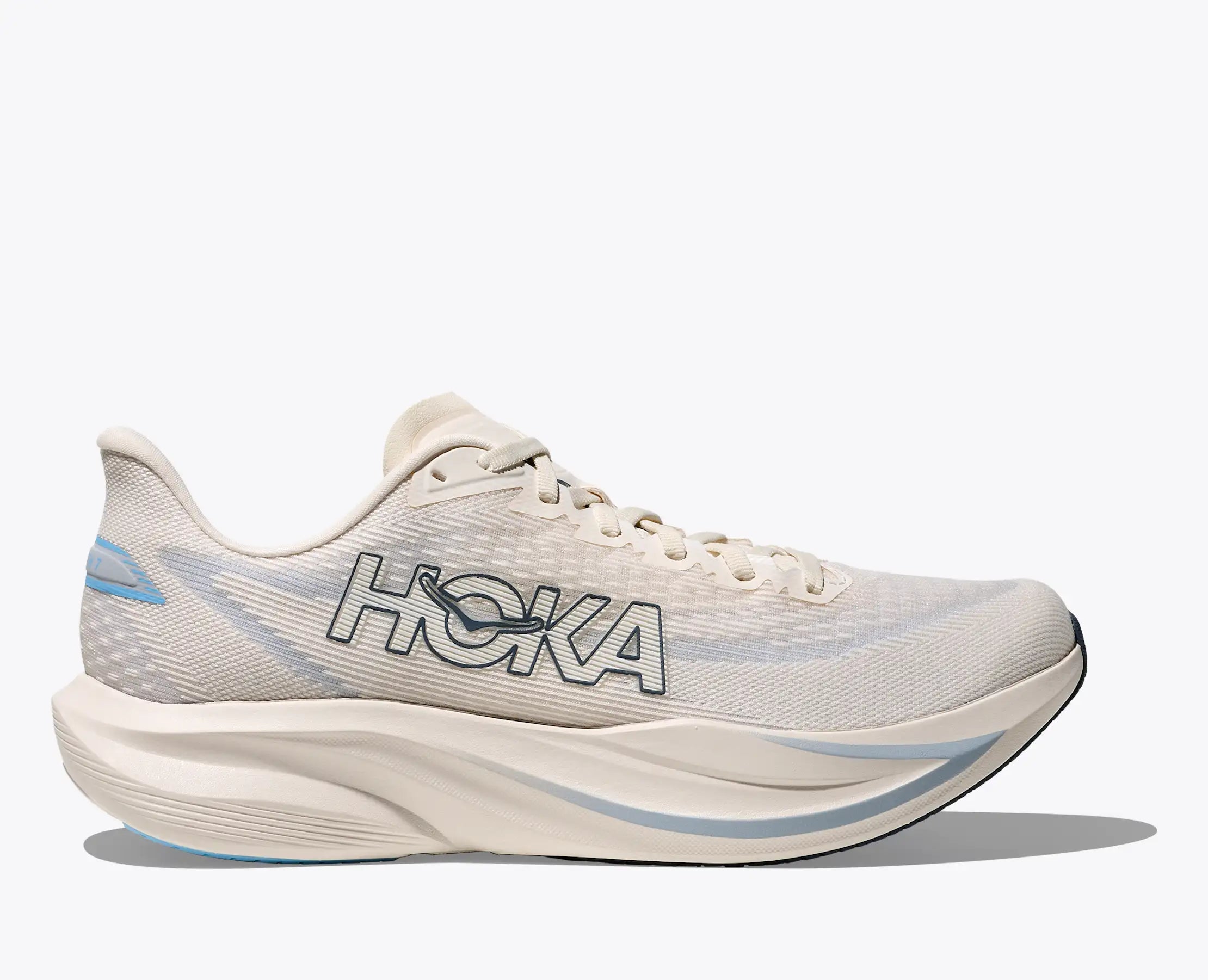 Hoka Men's Mach 7 Footwear Hoka One One Alabaster/Soaring Blue-ASRN 7.5 Medium-D