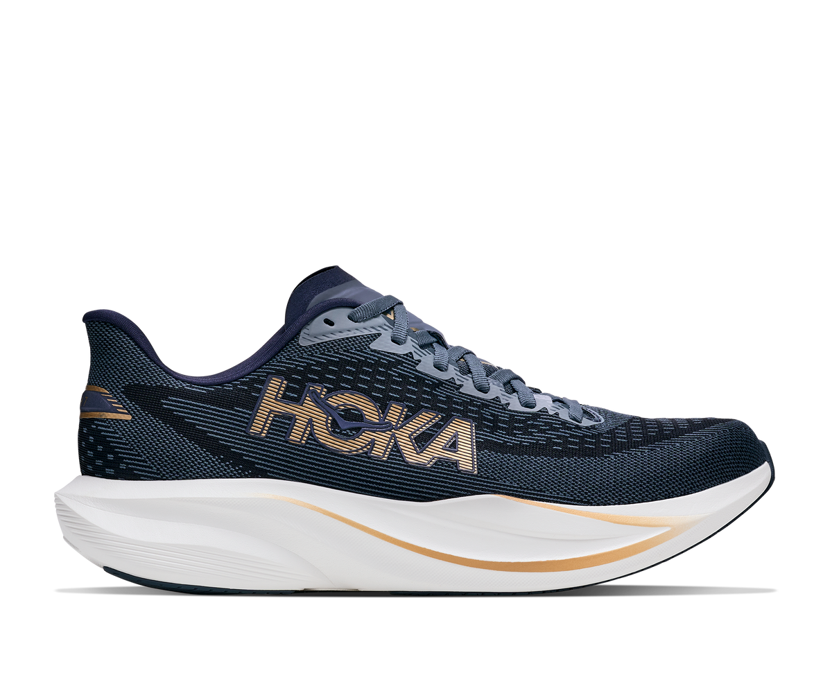Hoka Women's Mach 7 Footwear Hoka One One Faded Navy/Gold-FVYG 5.5 Medium-B