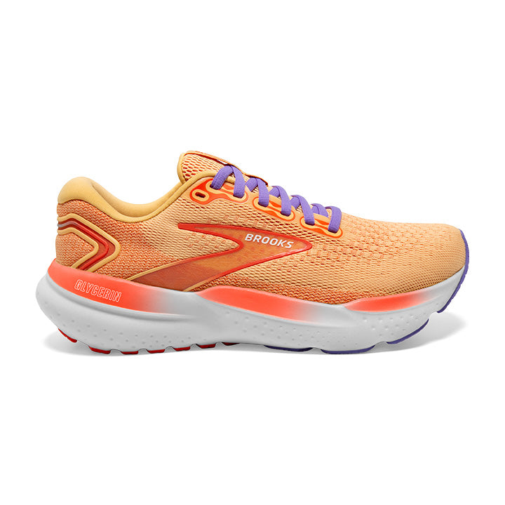 Brooks Women's Glycerin 21 Footwear Brooks Sunburst/Nasturtium/Purple-894 6 Medium-B