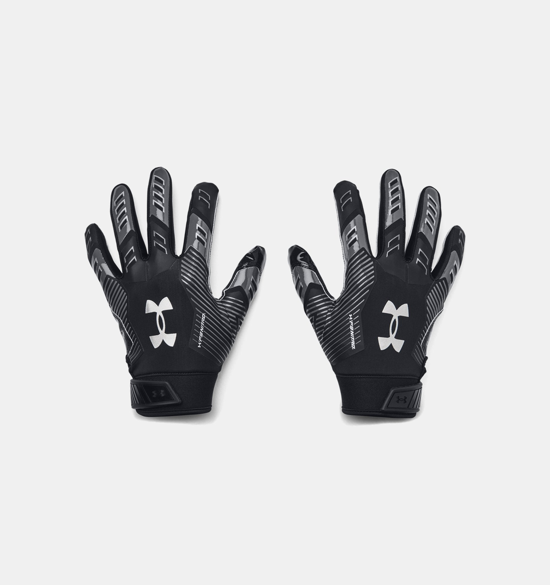 Under Armour Mern's F9 Nitro Football Gloves Accessories Under Armour Black/Castlerock/Metallic Silver-001 Small 