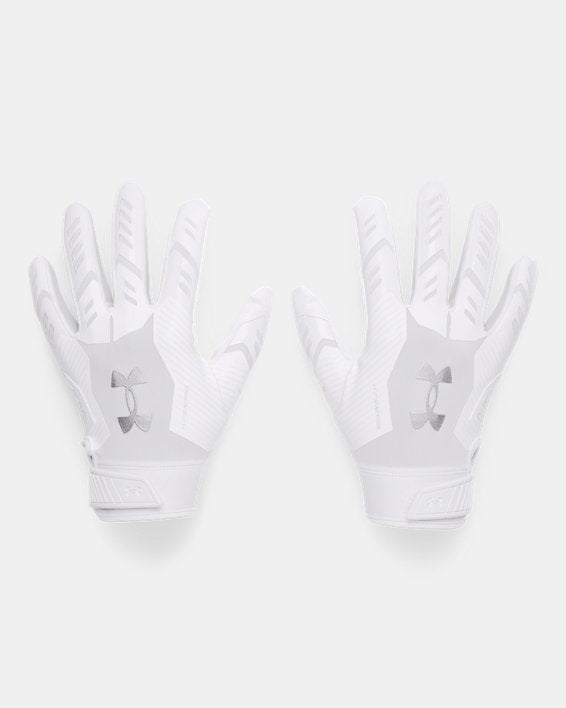 Under Armour Mern's F9 Nitro Football Gloves Accessories Under Armour White/Distant Gray/Metallic Silver-100 Small 