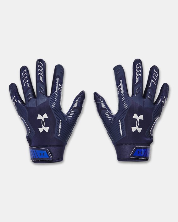 Under Armour Pee Wee F9 Nitro Football Gloves Accessories Under Armour Midnight Navy/Metallic SIlver-410 Pee Wee 