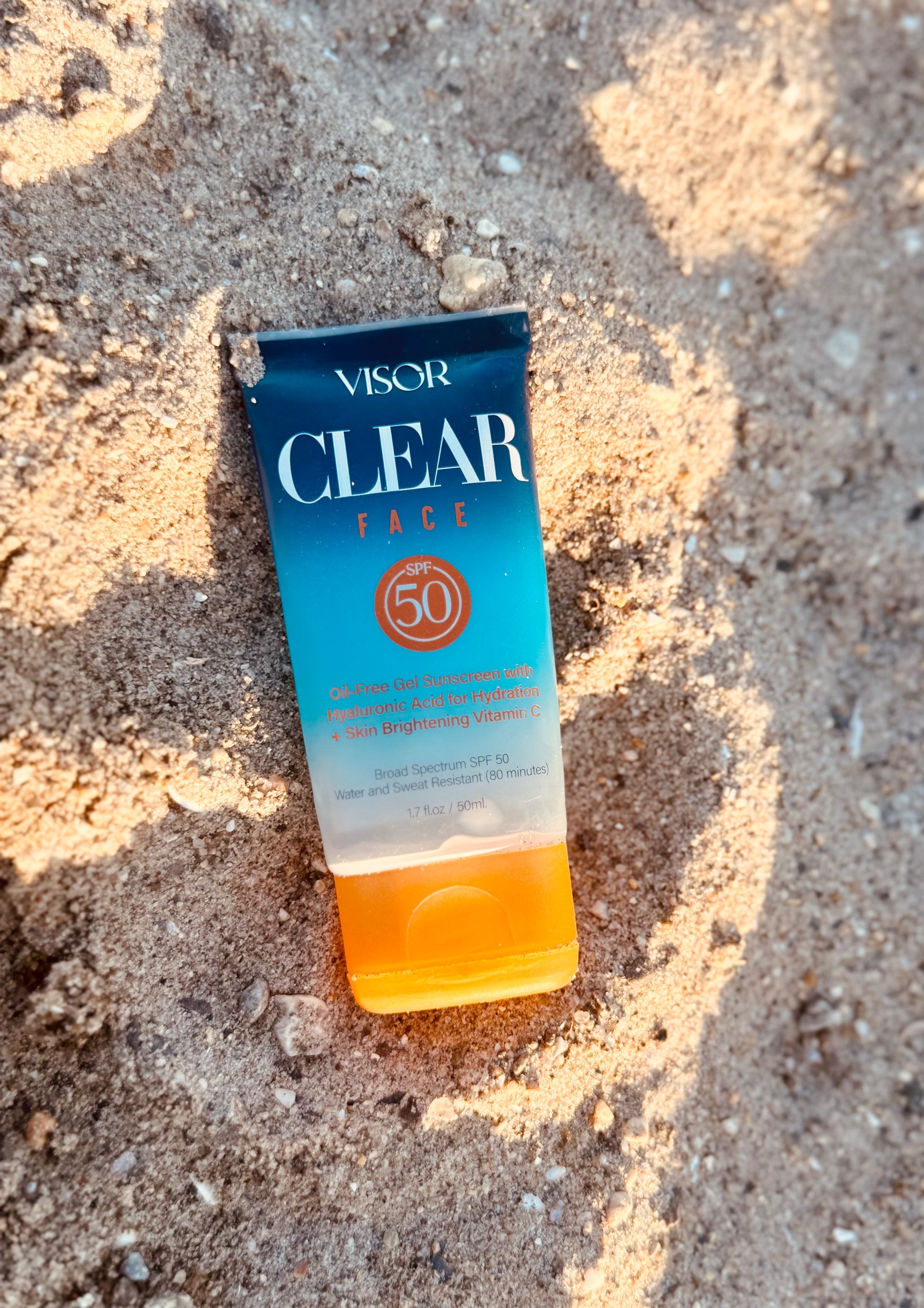 Visor Clear Face SPF 50 Sunscreen with Hyaluronic Acid and Vitamin C Accessories Visor Skin Care