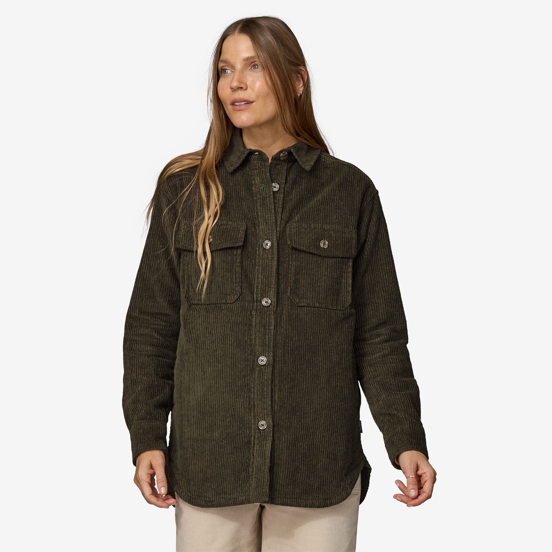 Patagonia Women's Corduroy Overshirt Jackt Apparel Patagonia Pine Needle Green-PNGR XSmall 