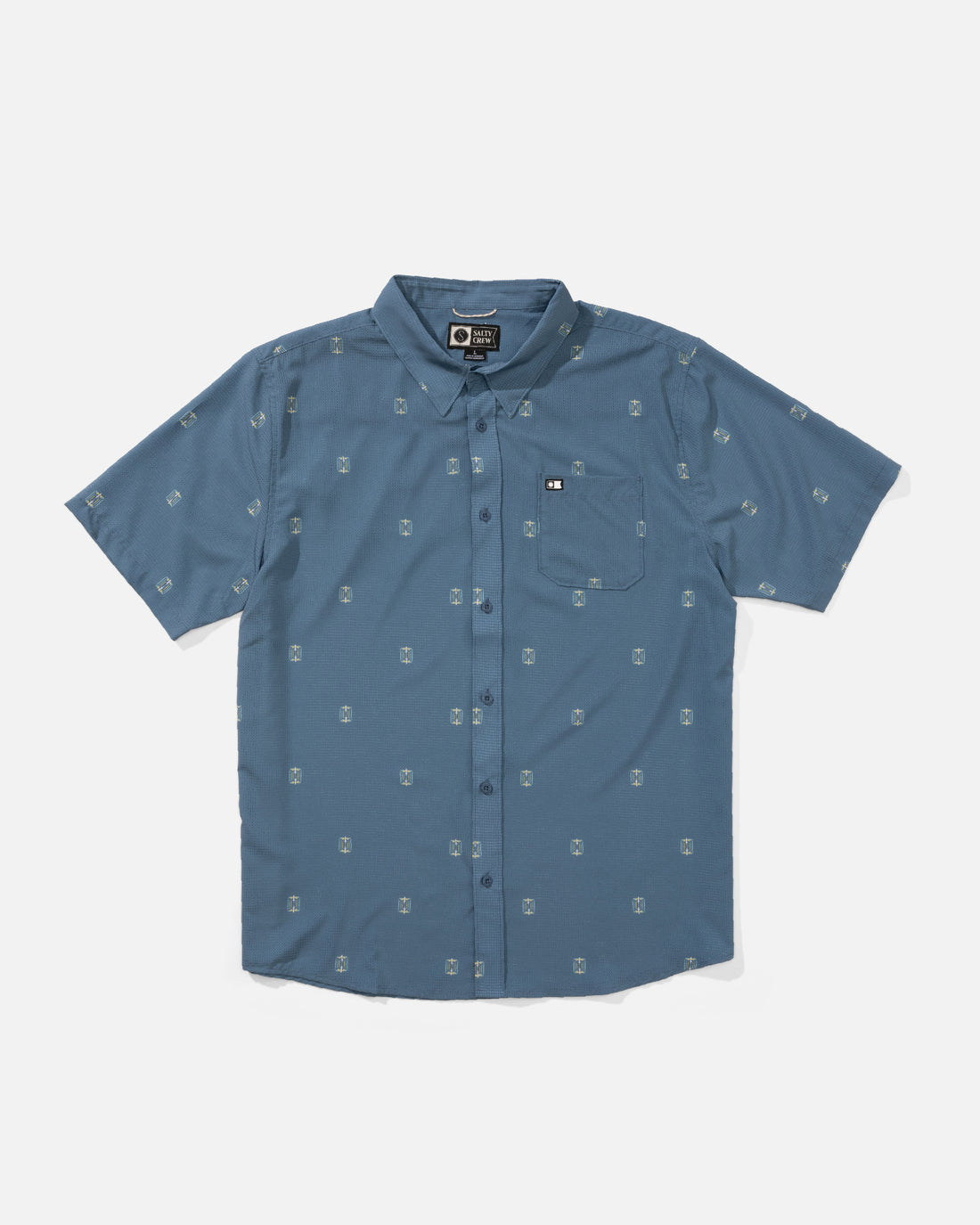 Salty Crew Men's Breezer Performance Button Up Apparel Salty Crew Channel Blue Small