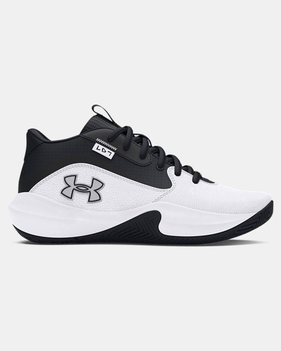 Under Armour Boys' Lockdown 7 (GS) Footwear Under Armour White/Black/Black-102 3.5 