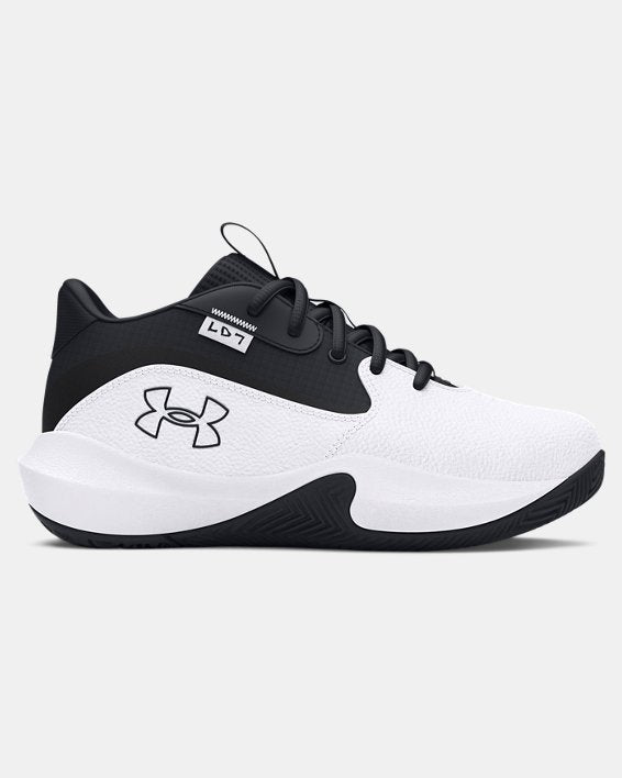 Under Armour Boys' Lockdown 7 (PS) Footwear Under Armour White/Black/Black-102 13 