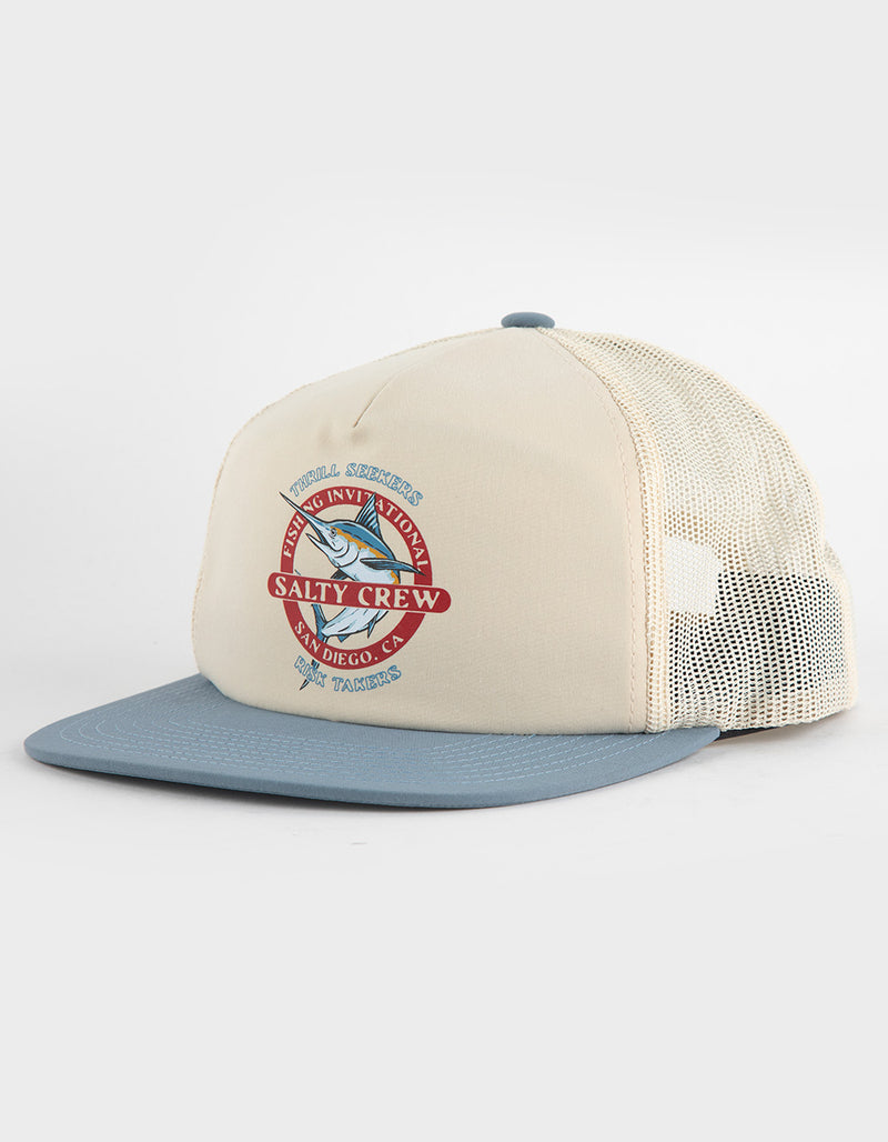 Salty Crew Interclub  Unstructured Trucker Hat Accessories Salty Crew Natural Slate  