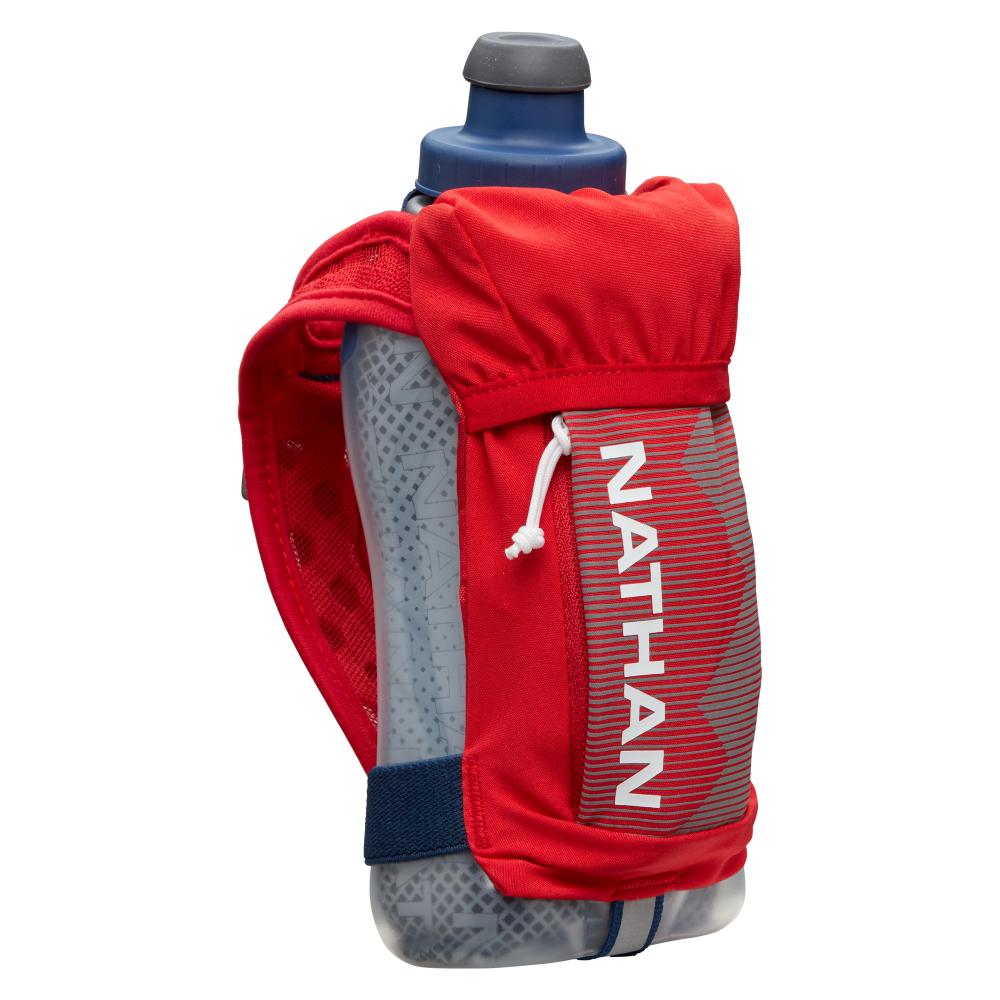 Nathan QuickSqueeze Plus Insulated Handheld Bottle 12oz Hydration United Sports Brands Ribbon Red/White-20170  