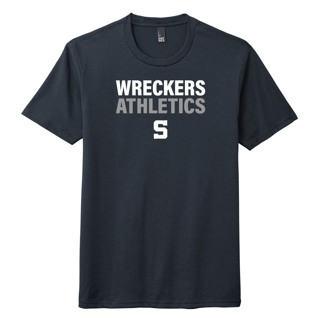 Staples Athletics Wreckers Cotton Blend Tee Logowear Staples Athletics Navy Adult XS