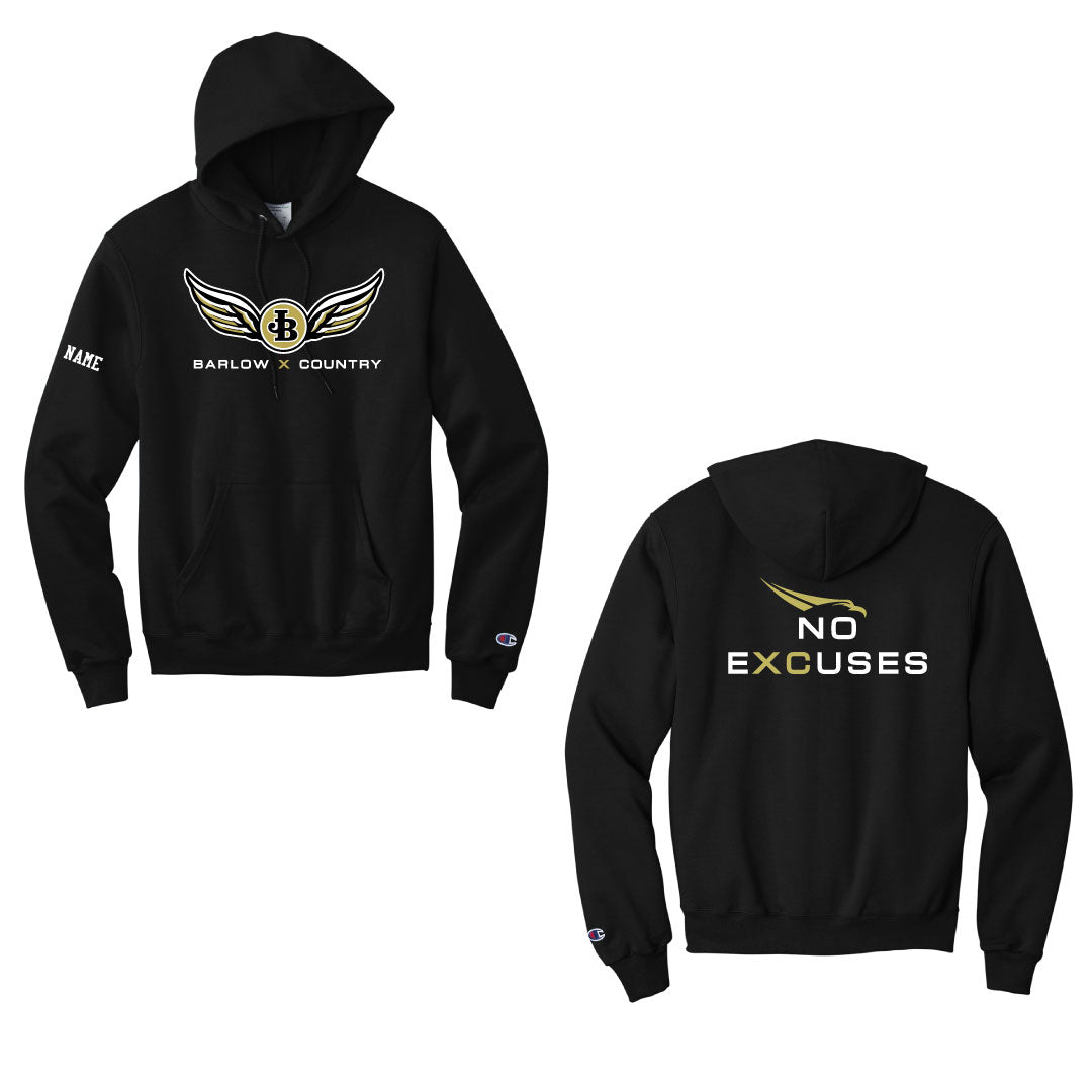 Barlow Boys Cross Country Chamipion Hooded Sweatshirt Logowear Barlow Boys Cross Country Black Adult S