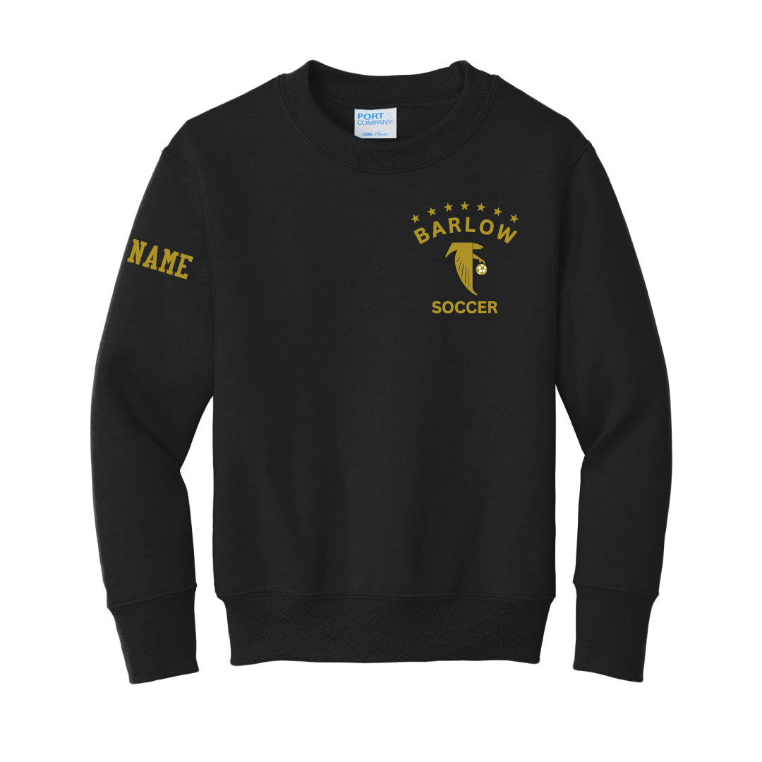 Barlow Boys Soccer Youth Crewneck Logowear Barlow Boys Soccer Black Youth XS 