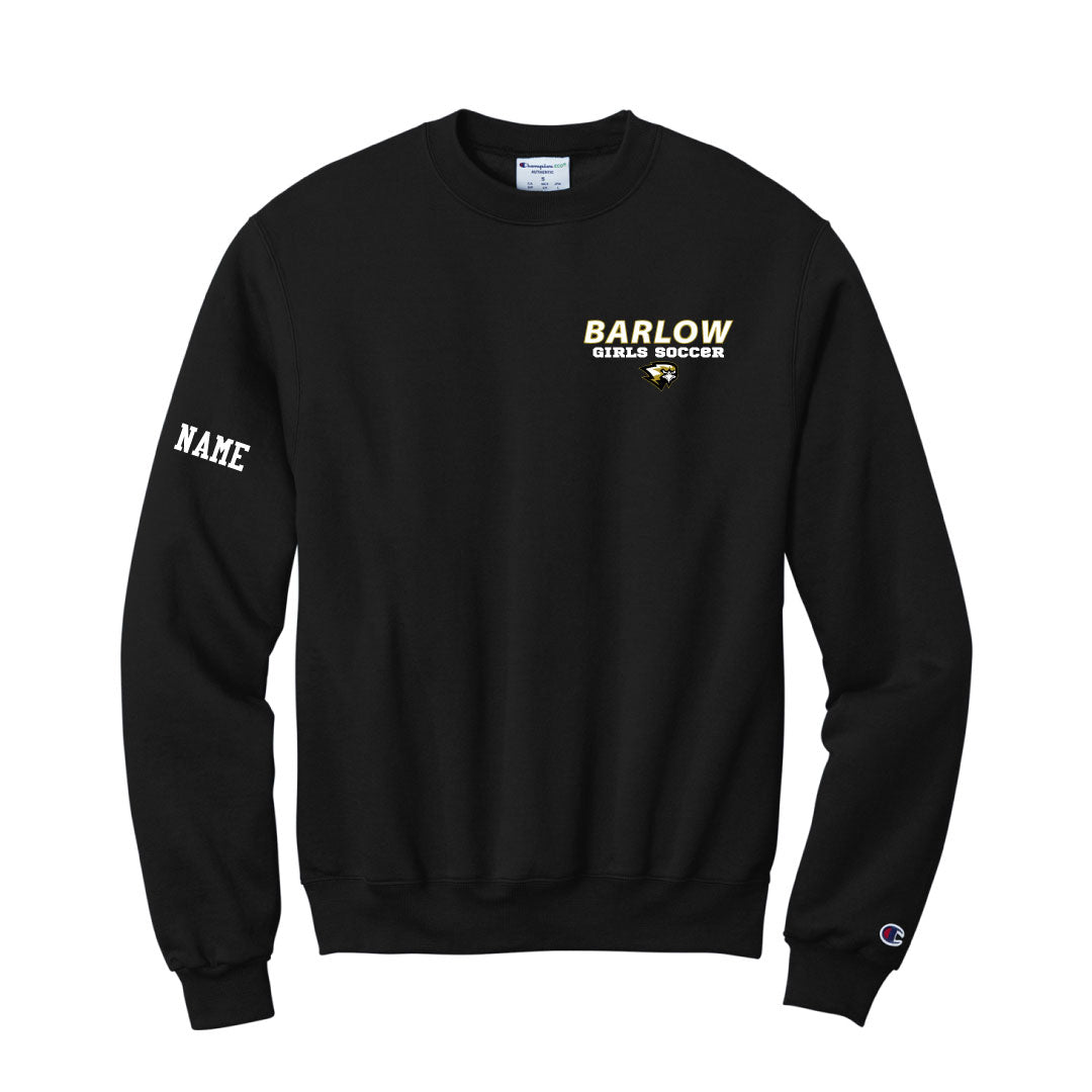 Barlow Girls Soccer Champion Crewneck Logowear Barlow Girls Soccer Black Adult S 