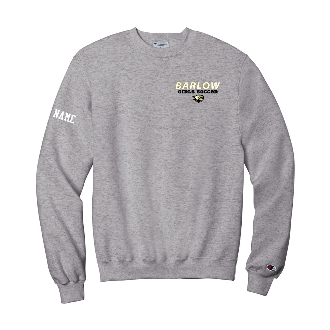 Barlow Girls Soccer Champion Crewneck Logowear Barlow Girls Soccer Grey Adult S 