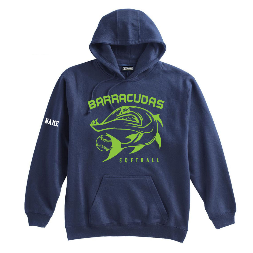 Barracudas Softball Hooded Sweatshirt Logowear Barracudas Barracuda Varsity Navy Youth M