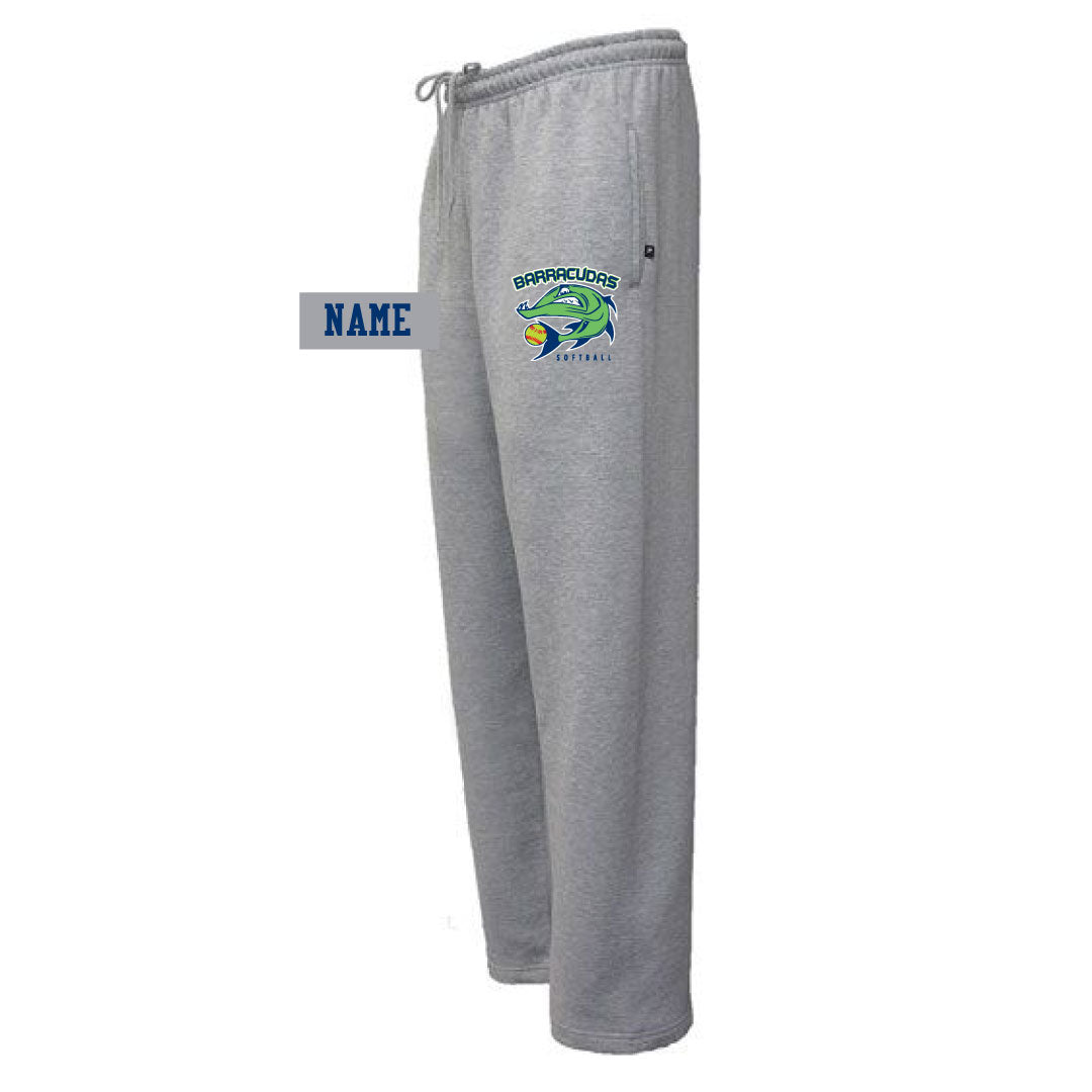 Barracudas Softball Open Bottom Sweatpants Logowear Barracudas Grey Youth M