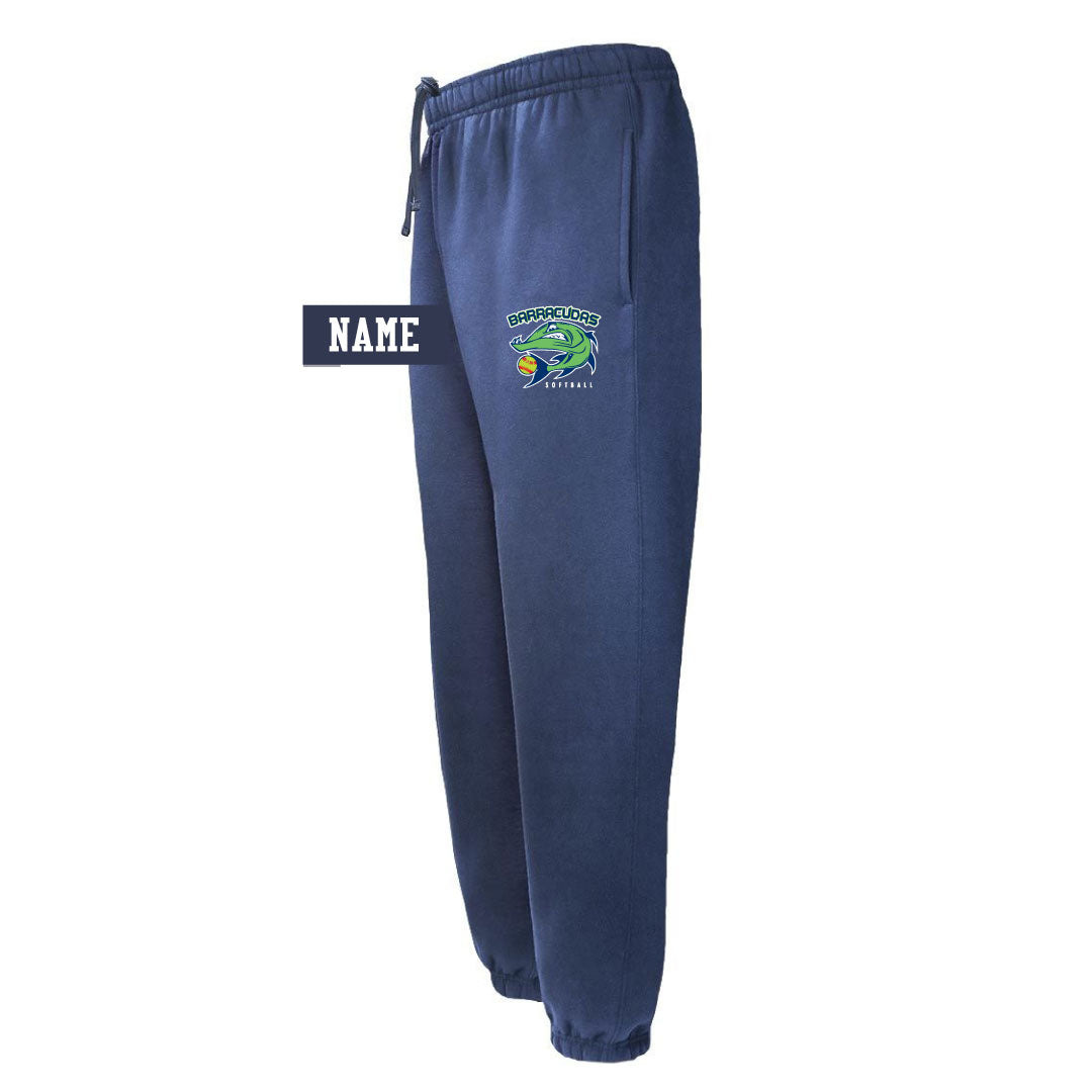 Barracudas Softball Closed Bottom Sweatpants Logowear Barracudas Navy Youth M