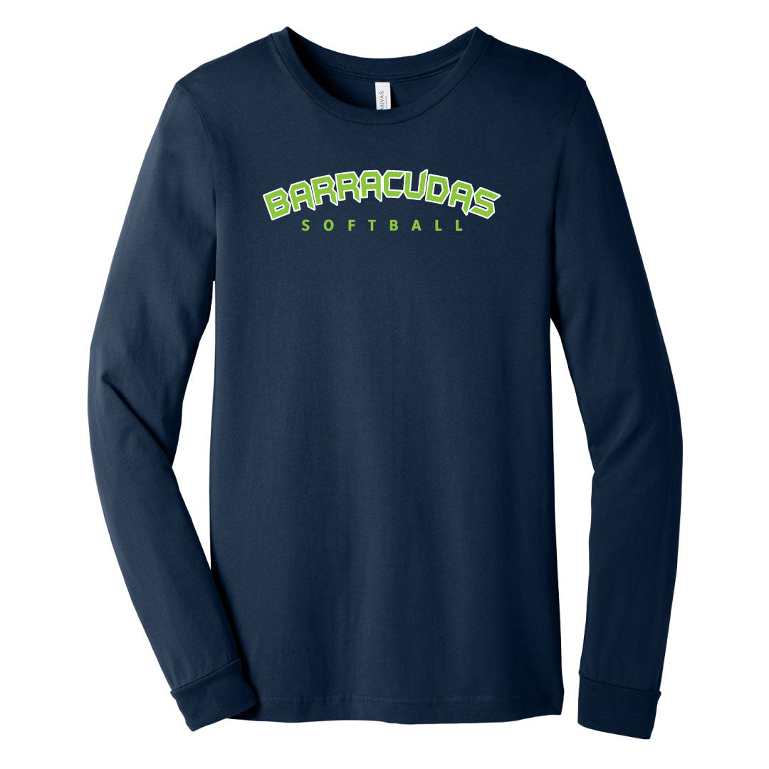 Barracudas Softball Cotton Blend Long Sleeve Logowear Barracudas