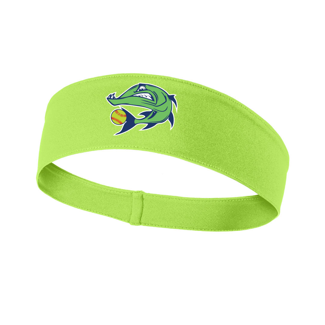 Barracudas Softball Headband Logowear Barracudas Lime