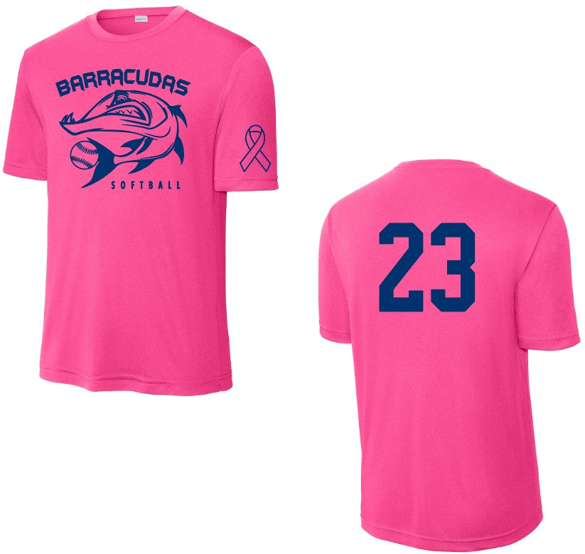 Barracudas Softball Performance Practice Tee Logowear Barracudas Youth M