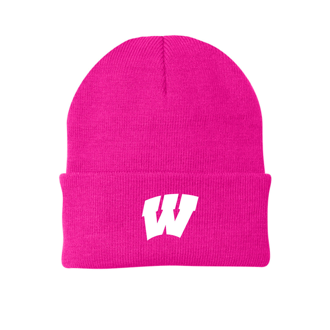 Westport Basketball Knit Beanie Logowear Westport Basketball Pink