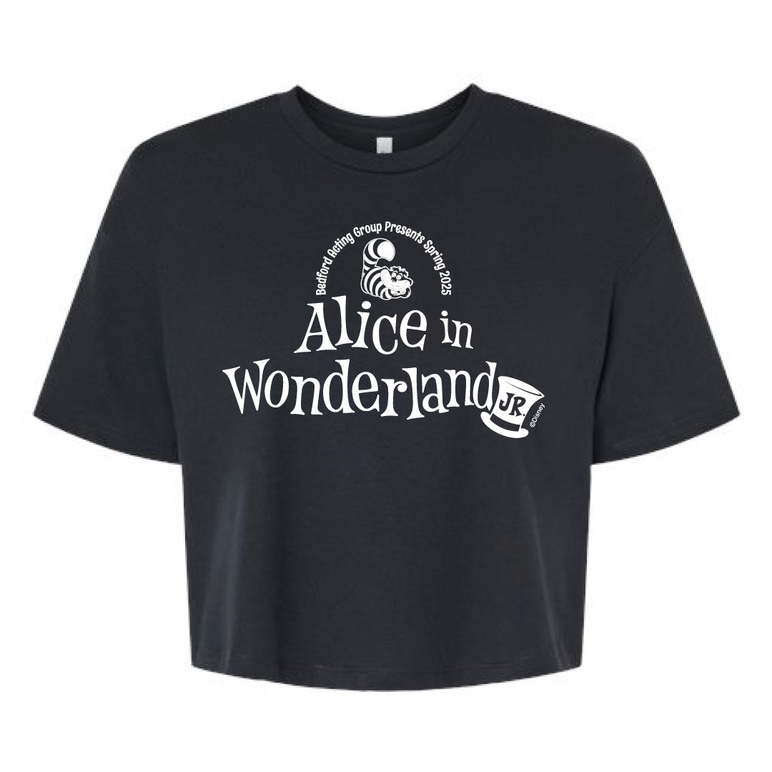 B.A.G. Presents Alice In Wonderland Cropped Tee Logowear B.A.G Presents Alice In Wonderland Black Ladies S