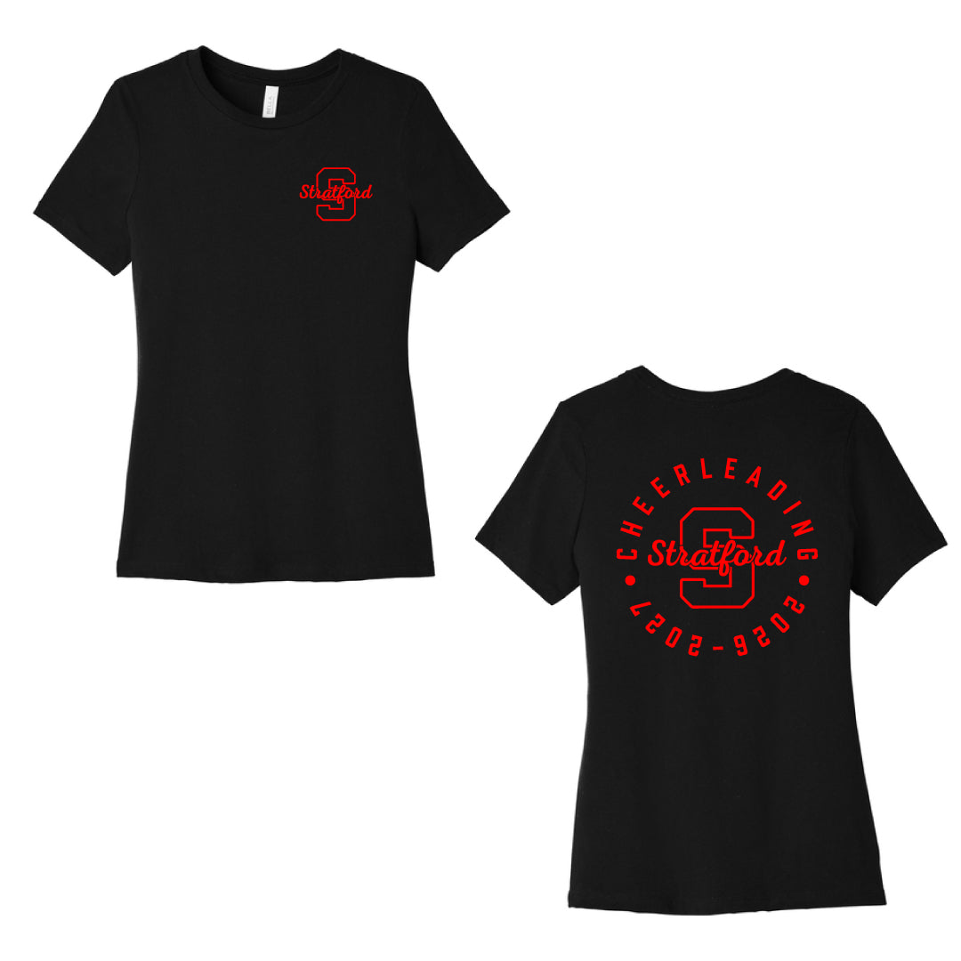 Stratford Cheer Black Soft Style Tee Logowear Stratford Cheer