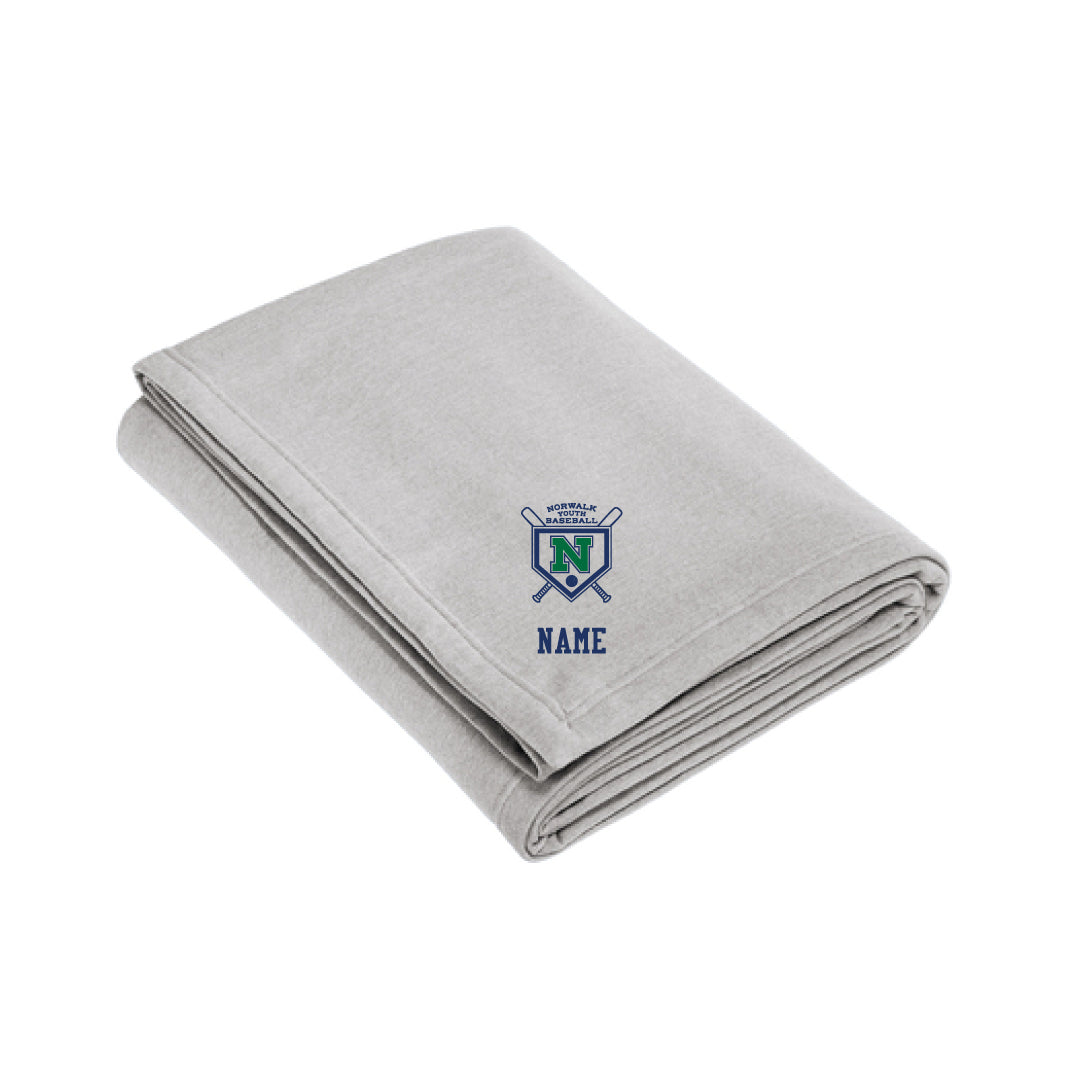 NYB Sweatshirt Fleece Blanket Logowear Norwalk Youth Baseball Athletic Heather