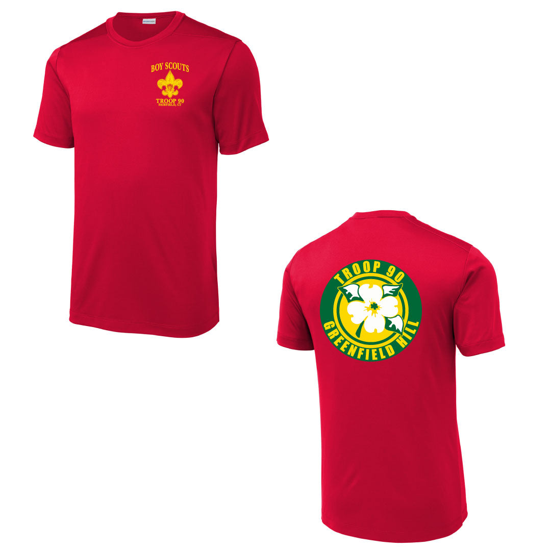 BSA Troop 90 Posi-UV ® Pro Short Sleeve Logowear BSA Troop 90 Youth S  