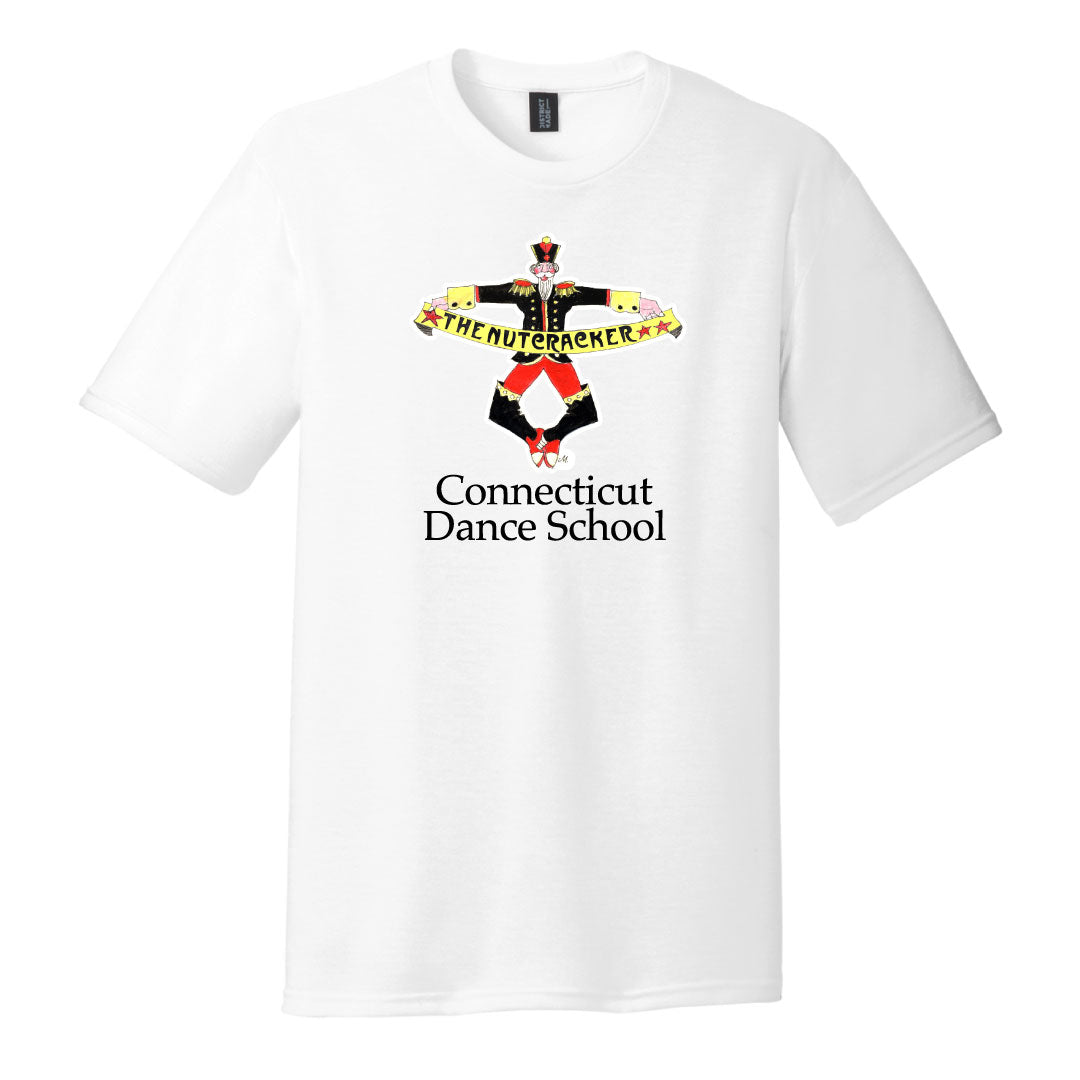 CT Dance Nutcracker Cotton Blend Short Sleeve Logowear Connecticut Dance School White Youth S 