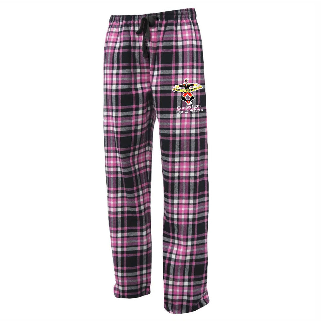 CT Dance Nutcracker Flannels Logowear Connecticut Dance School Black/Pink Youth S
