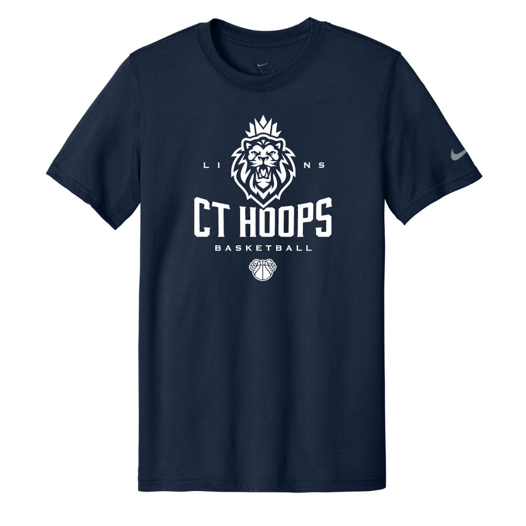 CT Hoops Basketball Nike Dri Fit Tee Logowear CT Hoops Basketball Navy Youth S