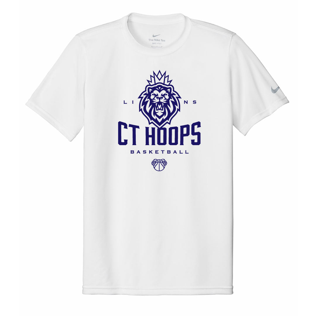 CT Hoops Basketball Nike Dri Fit Tee Logowear CT Hoops Basketball White Youth S