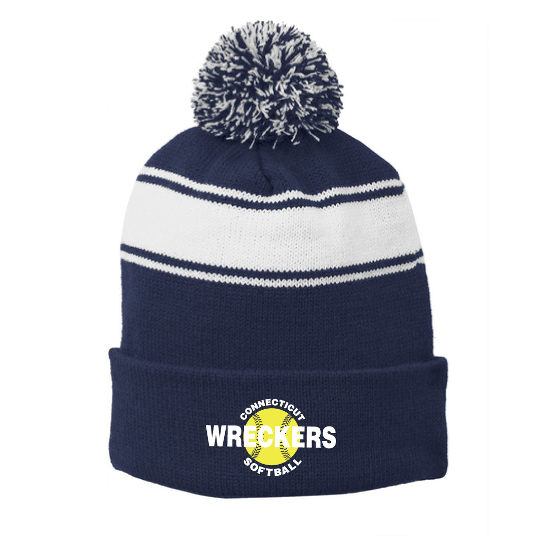 CT Wreckers Softball Pom Beanie