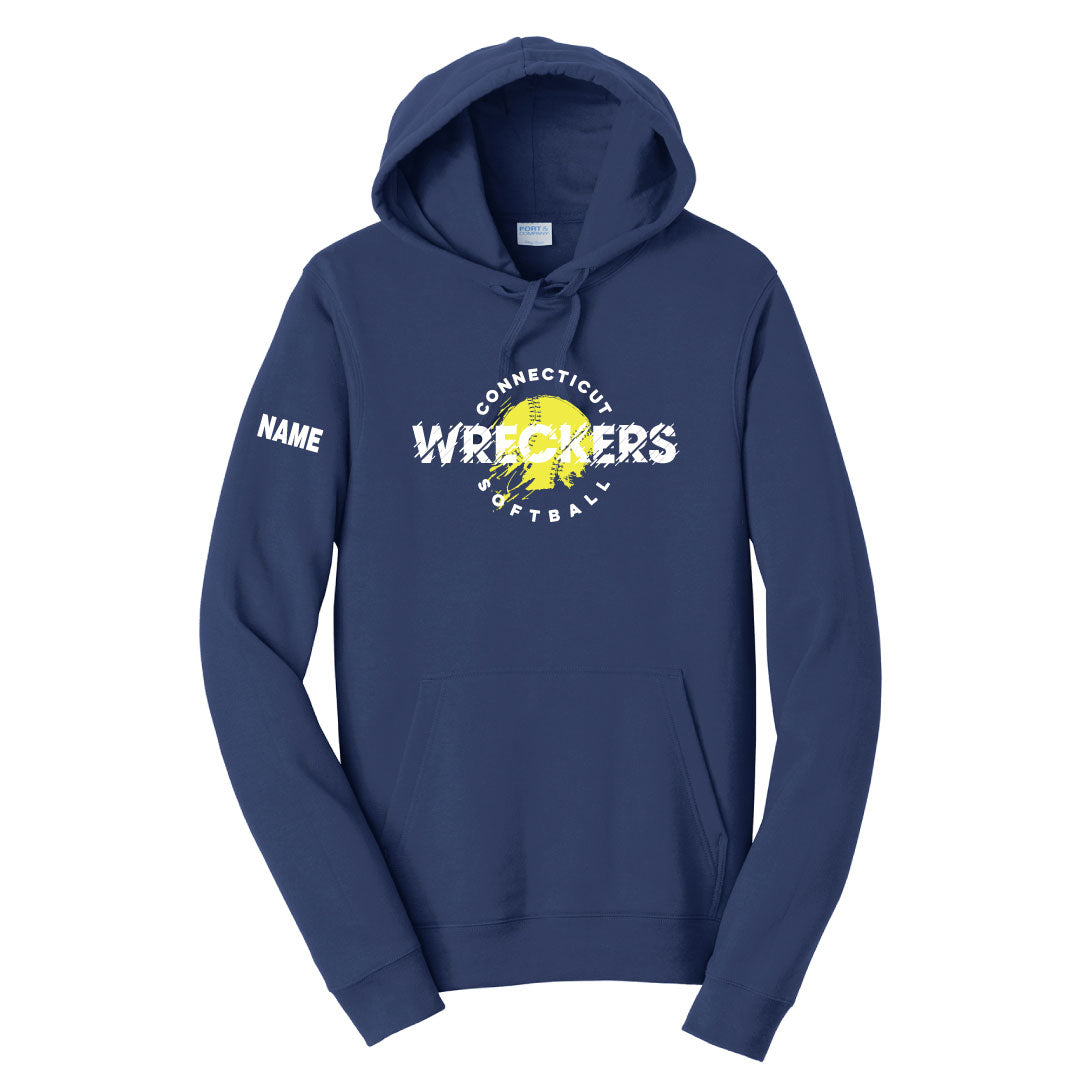 CT Wreckers Softball Hooded Sweatshirt Logowear CT Wreckers Navy Adult XS