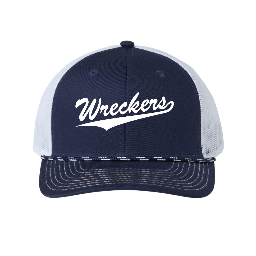 CT Wreckers Softball Rope Trucker Hat-SCRIPT Logowear CT Wreckers