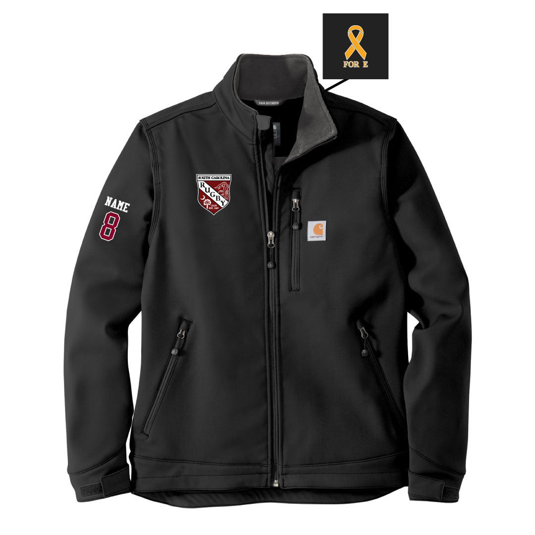 USC Rugby Black Carhartt® Crowley Soft Shell Jacket Logowear University of So. Carolina Rugby Mens S