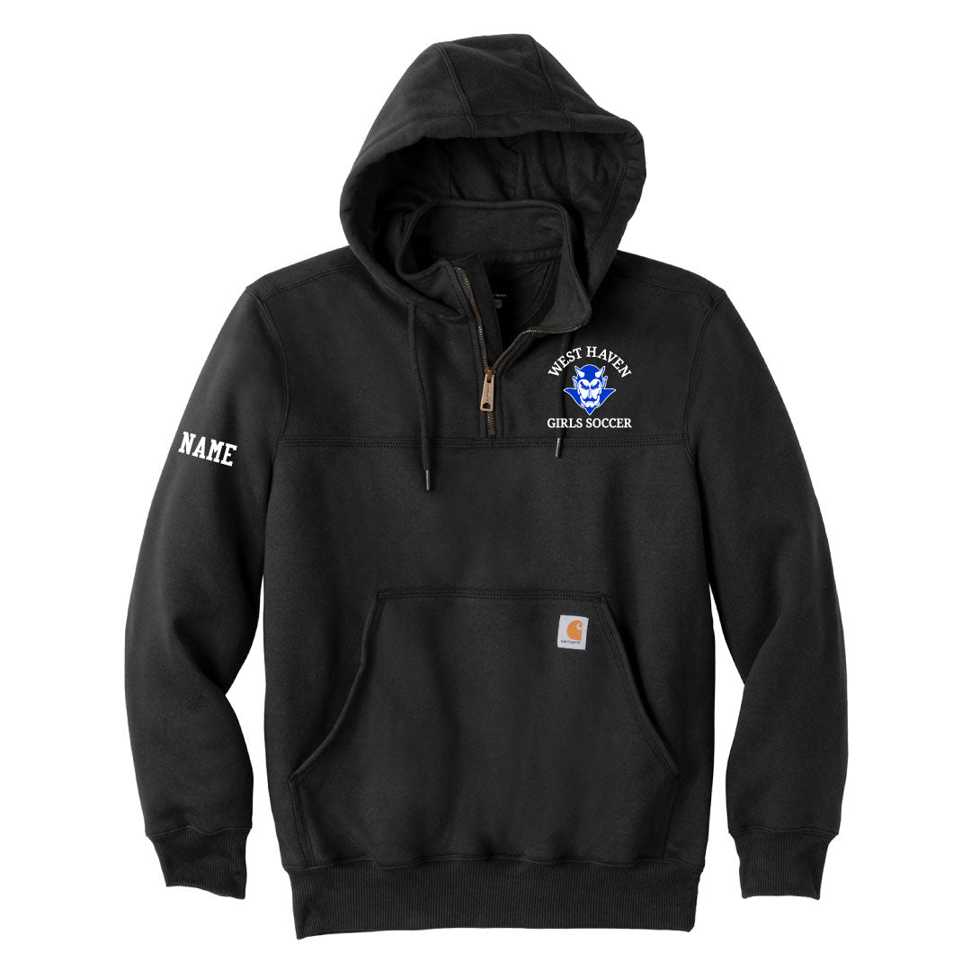 West Haven Girls Soccer Carhartt® Rain Defender®  Hooded 1/4 Zip  Sweatshirt