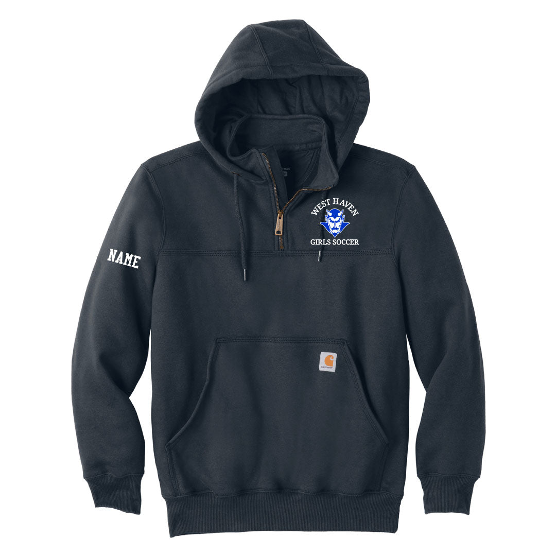 West Haven Girls Soccer Carhartt® Rain Defender®  Hooded 1/4 Zip  Sweatshirt