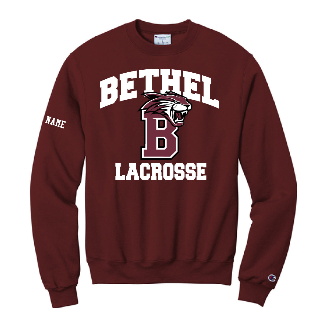 Bethel Girls Lacrosse Champion Crewneck Sweatshirt Logowear Bethel Girls Lacrosse Maroon Adult S