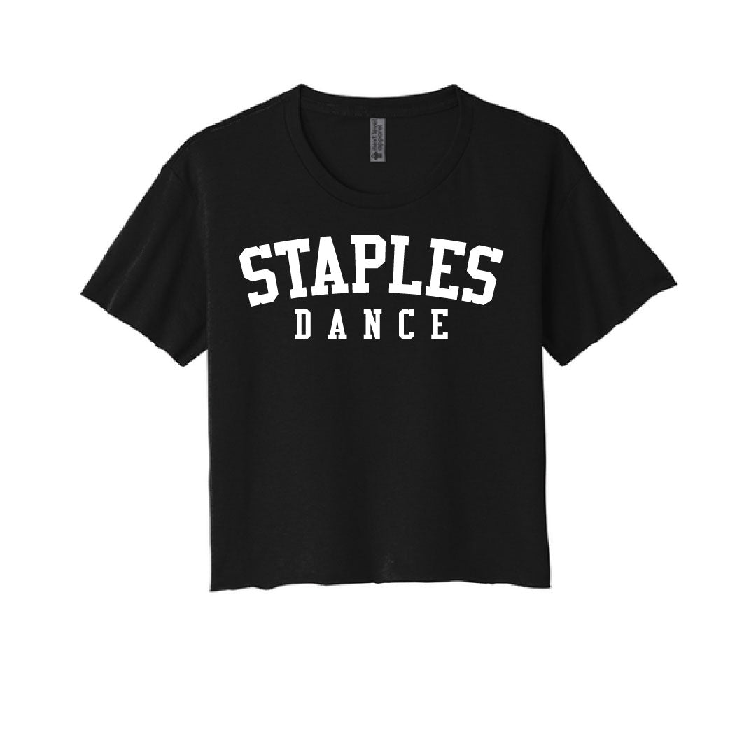 Staples Dance Team Cropped Tee Logowear Staples Dance Team Black Ladies XS