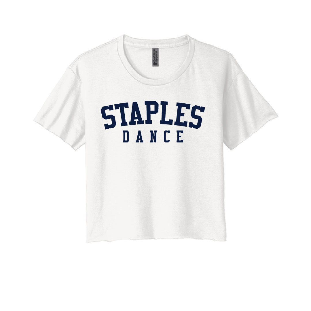 Staples Dance Team Cropped Tee Logowear Staples Dance Team White Ladies XS
