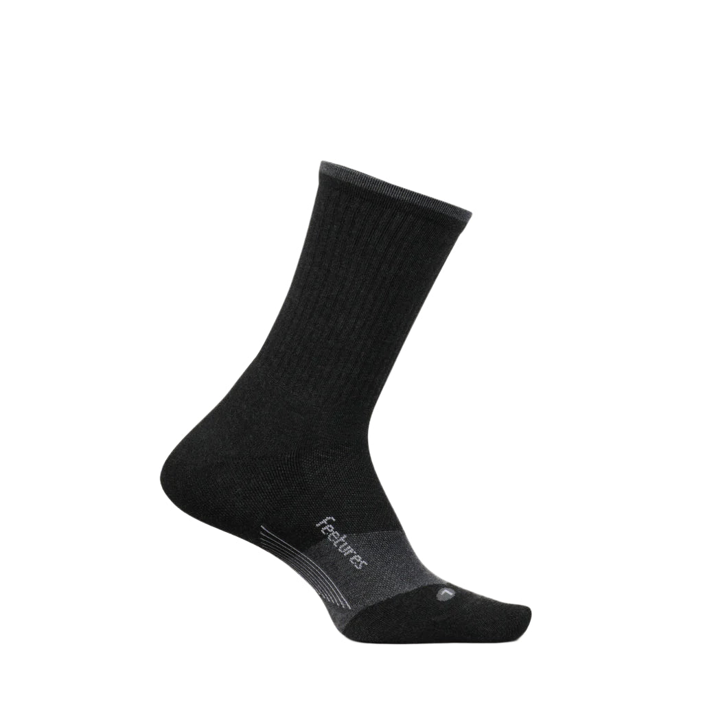 Feetures Trail Max Cushion Mini Crew Apparel Feetures Charcoal Small
