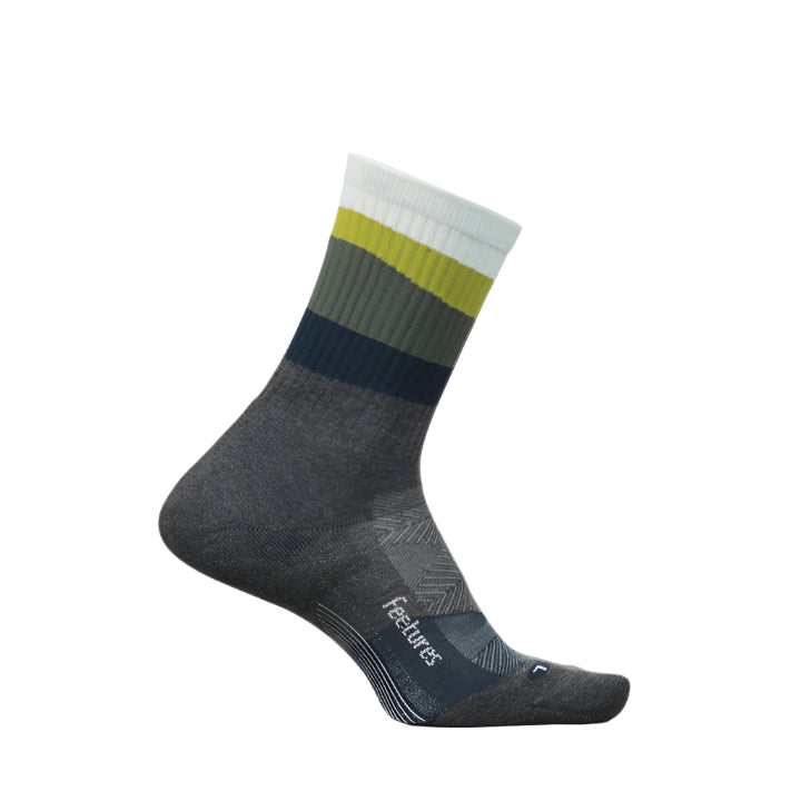 Feetures Trail Max Cushion Mini Crew Apparel Feetures Trail Blaze Gray Small 