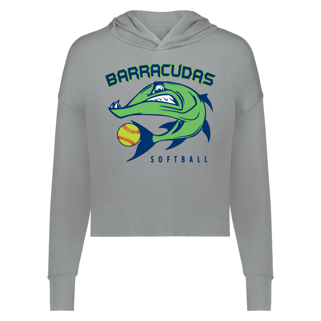 Barracudas Softball Girls Effortless Hoodie Logowear Barracudas Grey Ladies XS