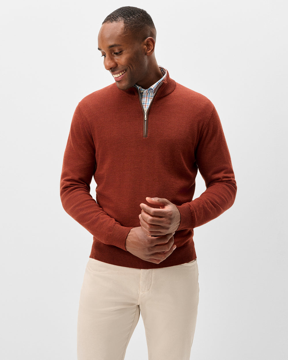 Johnnie-O Men's Raynor Merino 1/4 Zip Sweater