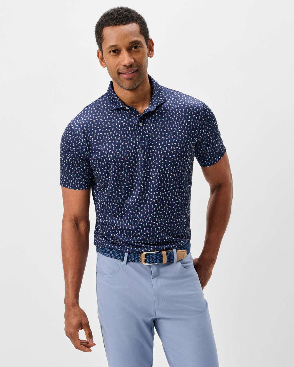 Johnnie-O Men's Pop Tails Performance Jersey Polo