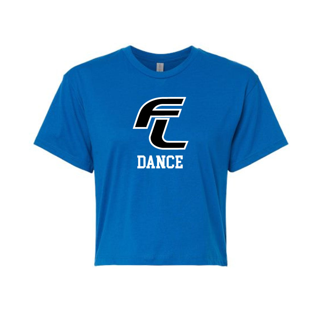 FL Dance Crop Tee Logowear Fairfield Ludlowe Dance Royal Ladies XS 