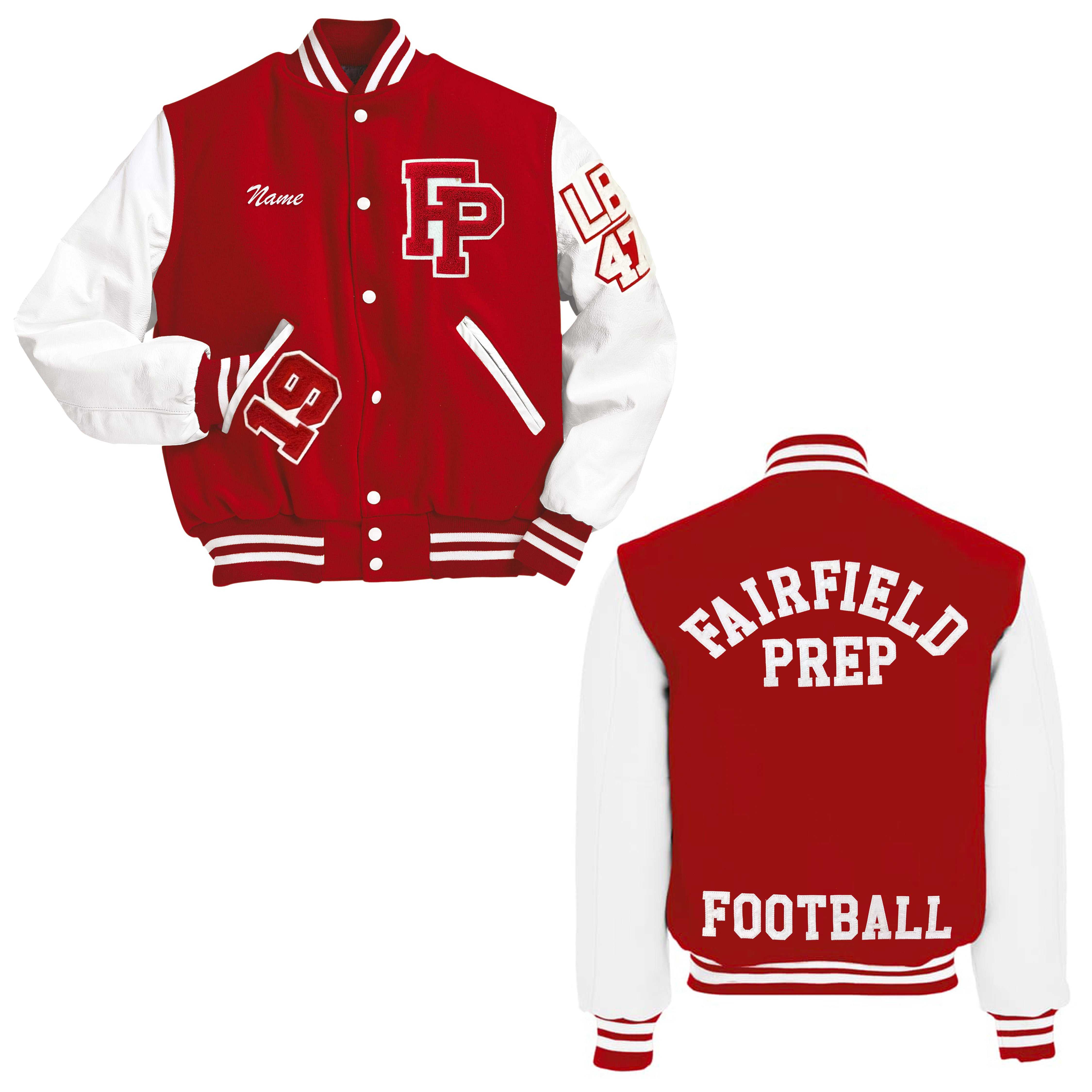 Fairfield Prep Letterman Jacket Logowear Fairfield Prep Adult S